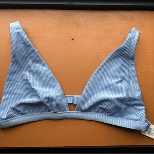 Aerie Light Blue Ribbed Bralette